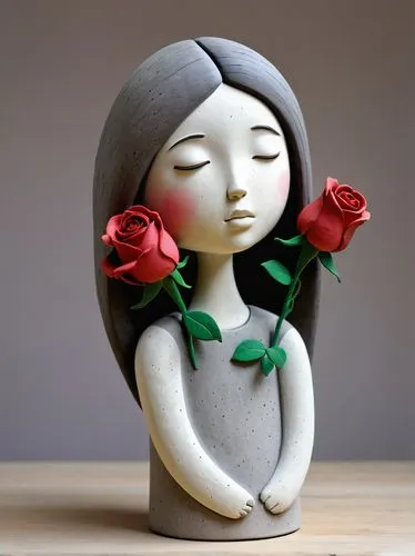 rose sleeping apple,porcelain rose,sleeping rose,clay doll,the sleeping rose,japanese anemone,handmade doll,rose bloom,wooden doll,maiden anemone,woman sculpture,artist doll,jizo,rose flower,doll figure,kokeshi doll,japan rose,rose flower illustration,ikebana,girl in flowers,Illustration,Abstract Fantasy,Abstract Fantasy 22