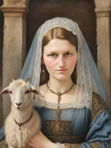 shepherdess,shepherdesses,the good shepherd,girl with dog,good shepherd,perugini,Digital Art,Impressionism