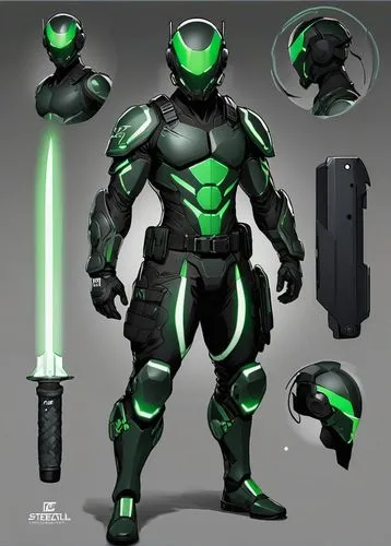 omnitrix,rinzler,cyberforce,patrol,metallo,aaaa,battlesuit,lantern bat,alien warrior,tiberium,green black,cyberpatrol,hal,emerald lizard,green skin,cybersmith,aaa,verde,concept art,volthoom,Unique,Design,Character Design