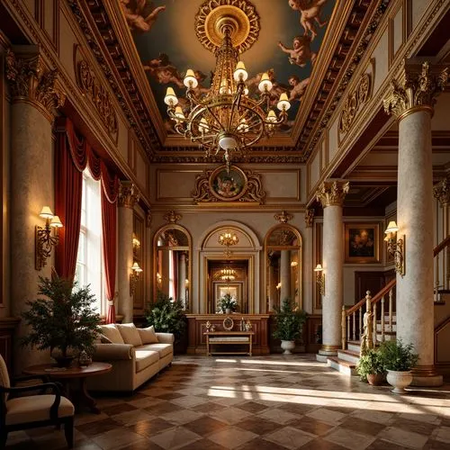 royal interior,hermitage,peterhof palace,entrance hall,ritzau,residenz,cliveden,mikhailovsky,villa cortine palace,hallway,europe palace,foyer,villa d'este,cochere,crown palace,enfilade,corridor,certosa,ornate room,the royal palace