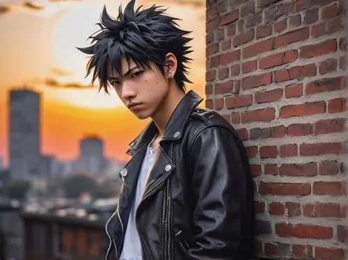 yukio,jin deui,anime boy,cosplay image,ren,anime japanese clothing,pompadour,dusk background,portrait background,son goku,naruto,mohawk hairstyle,anime cartoon,spiky,shinigami,cosplayer,guk,goku,male character,vanitas,Art,Artistic Painting,Artistic Painting 37