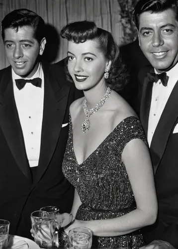 In this Jan. 21, 1949 file photo, big band singer Margaret Whiting is flanked by Jerry Lewis, left, and Dean Martin at the Hollywood Brown Derby on  in Los Angeles. Whiting, the sweet-voiced singe ...