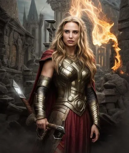 In this breathtaking photograph, the portrait of the famous beauty and mythology of the world Lady Thor now appears as a masterpiece. But this is no ordinary creature is beautiful Natalie Portman . As