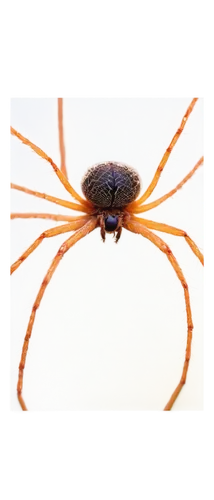 Brown spider, intricate web, morning dew, silky threads, detailed legs, tiny eyes, subtle texture, soft natural light, 3/4 composition, shallow depth of field, warm color tone, cinematic lighting, tra