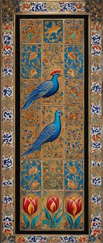 khamsa,motifs of blue stars,khokhloma painting,oriental painting,turpan,thai pattern,khlui,chinese screen,spanish tile,indigenous painting,patterned wood decoration,qinghai,art deco border,arabic background,prayer rug,flying carpet,bhutan,ceramic tile,ottoman,rangoli,Illustration,Realistic Fantasy,Realistic Fantasy 43