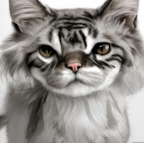 maincoon,drawing cat,siberian cat,cat portrait,cat vector,norwegian forest cat,cartoon cat,british longhair cat,breed cat,digital painting,animal portrait,pet portrait,gray cat,american bobtail,cat drawings,domestic long-haired cat,birman,cat,digital drawing,tabby cat,Design Sketch,Design Sketch,Character Sketch