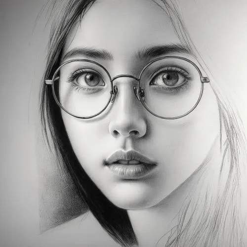 girl drawing,girl portrait,graphite,charcoal pencil,pencil drawing,pencil art,Illustration,Black and White,Black and White 35