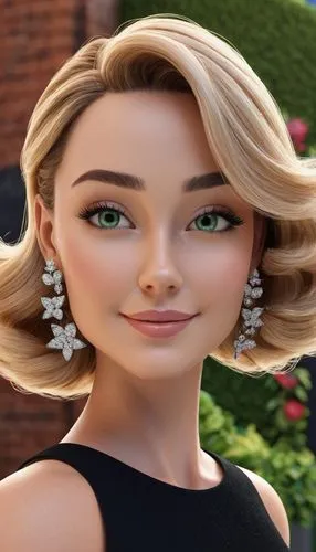 princess' earring,tiana,elsa,kimbundu,anastasiadis,cgi,Unique,3D,3D Character