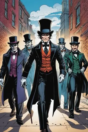 dickensian,ringmasters,zatara,pennyworth,grandville,darkwing,gentlemanly,tuxes,butlers,tailcoat,victoriana,chartists,antebellum,footmen,carnacki,blacksad,bartitsu,lamplighters,tuxedoes,zorro,Illustration,American Style,American Style 13