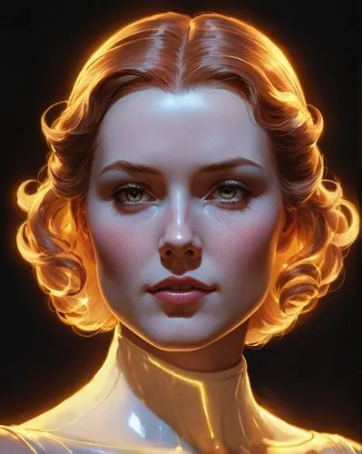 princess leia,transistor,cg artwork,sci fiction illustration,luminous,star mother,golden crown,fantasy portrait,andromeda,digital painting,aurora yellow,mystical portrait of a girl,mary-gold,head woman,custom portrait,yellow light,rosa ' amber cover,golden haired,gemini,lando,Art,Classical Oil Painting,Classical Oil Painting 23