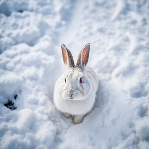 snowshoe hare,arctic hare,snow hare,european rabbit,mountain cottontail,dwarf rabbit,cottontail,domestic rabbit,lepus europaeus,white rabbit,wild rabbit,eastern cottontail,white bunny,wild hare,leveret,hare,winter animals,gray hare,brown hare,rabbit,Photography,General,Cinematic