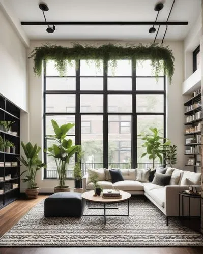 loft,bookcases,bookshelves,bookcase,living room,interior design,modern decor,house plants,houseplants,lofts,houseplant,apartment lounge,livingroom,sunroom,contemporary decor,shelving,bookshelf,interior modern design,shelves,modern room,Illustration,Black and White,Black and White 09