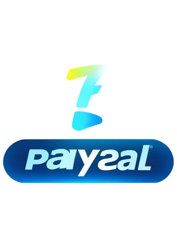 Digital paypal logo, white background, 2D illustration, modern design, minimalist style, rounded edges, blue color scheme, shiny effect, close-up shot, high contrast, soft focus, PNG transparent backg