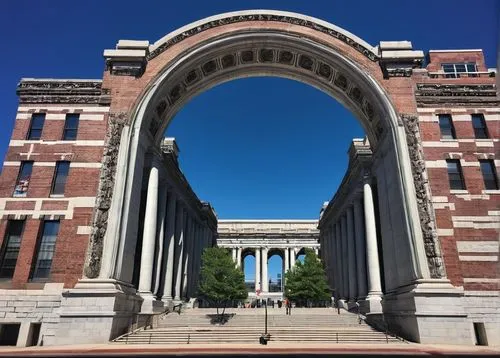 three centered arch,bsu,uiuc,bvu,howard university,vcu,sjsu,triumphal arch,round arch,vmi,ucla,purdue,usc,mizzou,unl,macalester,pointed arch,collegiate basilica,vsu,gallaudet university,Illustration,Black and White,Black and White 29