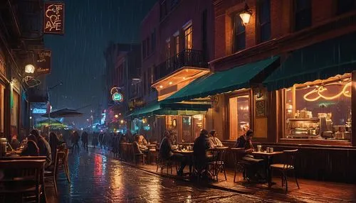 rain bar,rainy,umbrellas,street cafe,blue rain,rainstorm,rainy day,izakaya,heavy rain,man with umbrella,evening atmosphere,paris cafe,new york restaurant,walking in the rain,rain,night scene,rains,monsoon,in the rain,rainy weather,Photography,Documentary Photography,Documentary Photography 23