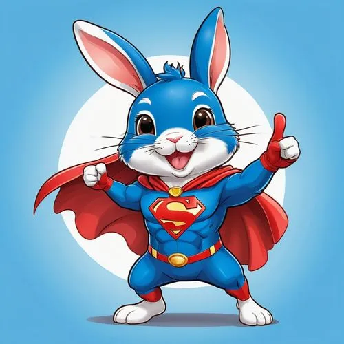 cartoon bunny,cartoon rabbit,zortman,superted,lepus,supernaw,Illustration,Japanese style,Japanese Style 01