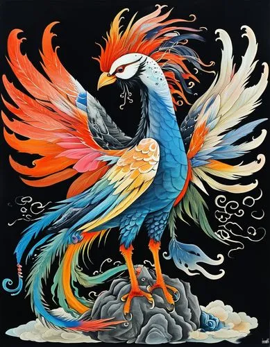 phoenix rooster,fenix,patung garuda,rosella,aguila,pajarito