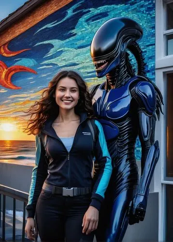 san diego,alien warrior,nova,sea devil,wetsuit,lost in space,comic-con,women in technology,suit actor,x men,universal studios,x-men,sci fi,alien invasion,nebula guardian,bodypaint,space-suit,xmen,santa monica,navy suit,Conceptual Art,Fantasy,Fantasy 14