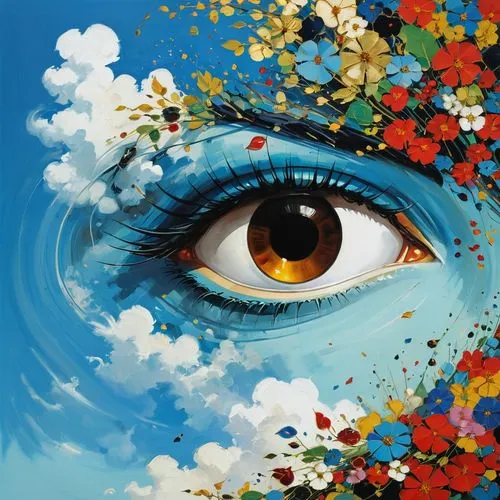 imaginacion,cosmic eye,third eye,eyeful,fractals art,universo,Conceptual Art,Oil color,Oil Color 07