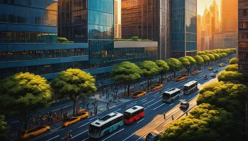 city scape,business district,cityscape,urban landscape,evening city,skyscrapers,city buildings,tall buildings,city corner,world digital painting,city highway,city view,city blocks,shinjuku,office buildings,urban towers,city life,high rises,urbanization,big city,Illustration,Realistic Fantasy,Realistic Fantasy 08