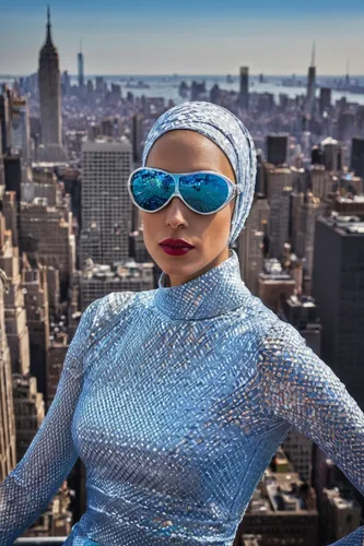 wearables,sprint woman,hijaber,cyber glasses,mystique,spy-glass,super heroine,muslim woman,cyberpunk,eye glass accessory,glare protection,super woman,femme fatale,head woman,eye protection,spy,blue enchantress,retro woman,hijab,futuristic,Photography,Fashion Photography,Fashion Photography 16