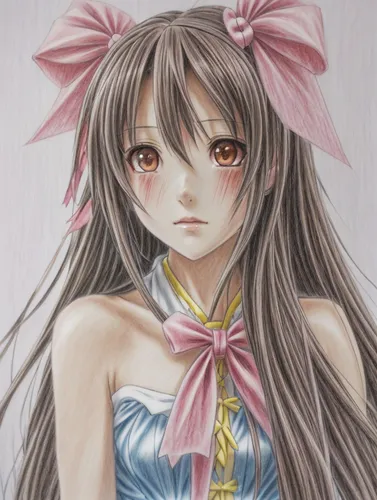 mikuru asahina,seerose,long-haired hihuahua,lechona,anime girl,pink ribbon,flower ribbon,hair ribbon,rusalka,png image,anime cartoon,grey background,portrait background,narcissus pink charm,heart pink,erika,anime japanese clothing,maimi fl,anime,ayu