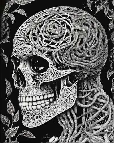 Craft a suspenseful thriller involving a deadly secret hidden within jelly bean brains.,skull drawing,calavera,la calavera catrina,day of the dead skeleton,skull illustration,sugar skull,skull bones,c