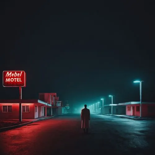 motel,nacht,pedestrian,joji,melancholic,night highway,Photography,Documentary Photography,Documentary Photography 08