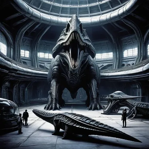 xenomorph,airavata,giganteus,gigantoraptor,zathura,maximilianeum,gamera,glaurung,giganotosaurus,deathsaurus,megalon,gigantor,tyrannus,hall of the fallen,esdraelon,oserian,upazilla,hypsodont,dinosauria,xeno,Conceptual Art,Sci-Fi,Sci-Fi 02