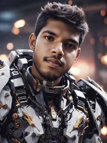 cyborg,valerian,district 9,indian celebrity,devikund,shepard,steel man,cybernetics,biomechanical,war machine,sikaran,jaya,film actor,thavil,thane,rein,male character,digital compositing,composite,kahn,Photography,Natural