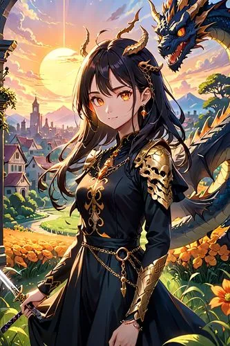 dusk background,portrait background,black dragon,autumn background,crow queen,fire background,cg artwork,dragon li,birthday banner background,vanessa (butterfly),spring background,japanese sakura background,azalea,flower background,erika,desert background,golden unicorn,black and gold,alibaba,thanksgiving background,Anime,Anime,Traditional