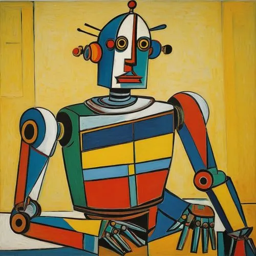 leger,itten,robot icon,robocall,robotlike,robotham,roboto,cubist,cubists,robot,britto,robocalls,gaudier,man with a computer,robotic,roboticist,robots,robotman,barbot,severini,Art,Artistic Painting,Artistic Painting 05