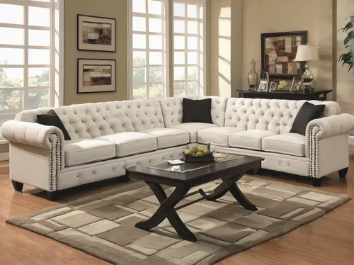 Coaster Roy Button Tufted Sectional Sofa With Armless Chair Inside Traditional Sectional Sofas (Image 4 of 20),sofa set,loveseat,slipcover,soft furniture,patio furniture,seating furniture,chaise loung