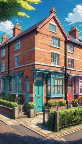 victorian house,weatherfield,rowhouse,red brick,townhouses,redbrick,townhomes,redrow,red bricks,maplecroft,apartment house,houses clipart,brownstones,victoriana,estate agent,doll's house,victorian,townhouse,netherfield,old victorian,Illustration,Japanese style,Japanese Style 03