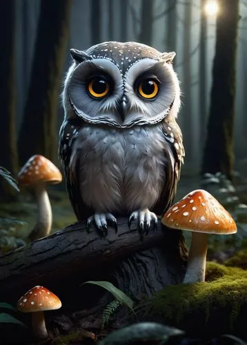 owl nature,forest mushroom,owl background,owl art,owl,mushroom landscape,owl-real,kawaii owl,little owl,forest mushrooms,forest animal,small owl,owlet,reading owl,club mushroom,owls,sparrow owl,spotted wood owl,boobook owl,owlets,Conceptual Art,Sci-Fi,Sci-Fi 20