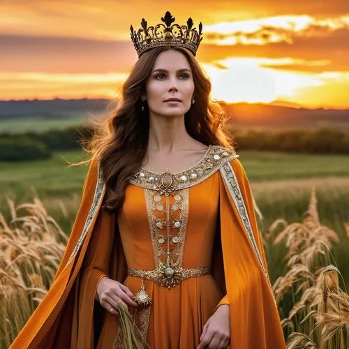 cersei,celtic queen,golden crown,majeida,emperatriz,yellow crown amazon,Photography,General,Realistic