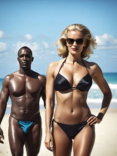 black couple,objectification,interracial,nonracial,beachgoers,transracial,Photography,General,Cinematic