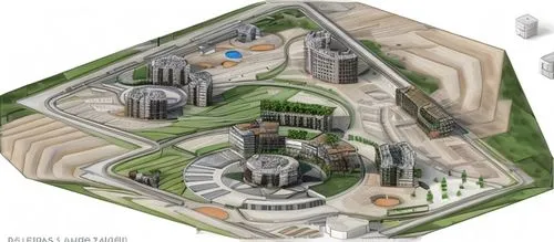 mining facility,solar cell base,millenium falcon,urban development,industrial area,industrial plant,town planning,escher village,development concept,nuclear reactor,nuclear power plant,human settlement,isometric,skyscraper town,autostadt wolfsburg,fallout shelter,smart city,factories,ancient city,open pit mining