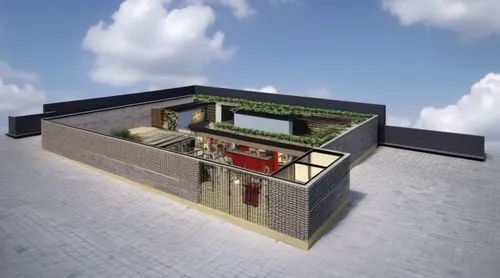 block balcony,cubic house,modern house,lofts,roof terrace,chicken coop,loft,cube house,model house,sky apartment,a chicken coop,trapdoors,3d rendering,two story house,tomato crate,roof top pool,modern kitchen,miniature house,frame house,vegetable crate