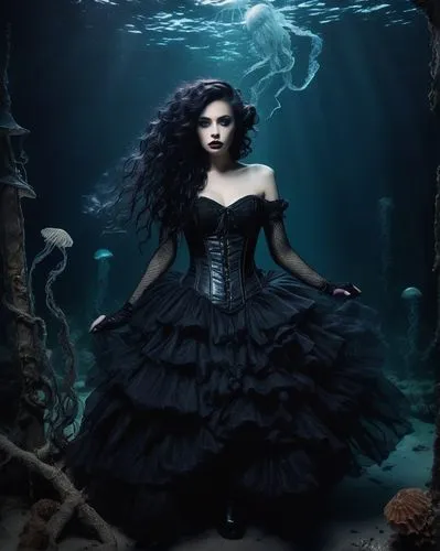 the sea maid,gothic fashion,gothic dress,gothic woman,undersea,underwater background,gothic portrait,gothic style,submerged,ocean underwater,under the sea,underwater,black pearl,gothic,underwater world,under the water,under water,under sea,deep sea,rusalka,Photography,Documentary Photography,Documentary Photography 18