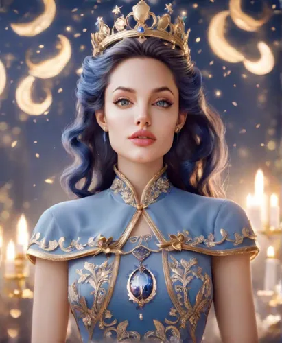 queen of the night,fantasy portrait,princess sofia,cinderella,blue enchantress,fairy queen,fantasy woman,fairy tale icons,libra,fantasy picture,fairy tale character,fantasia,zodiac sign libra,the snow