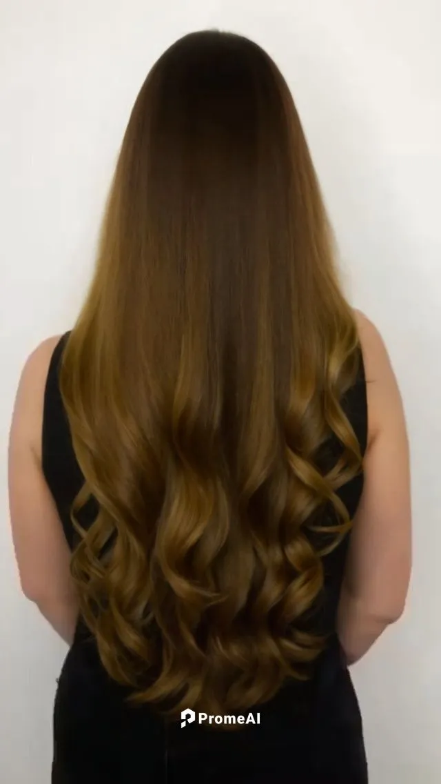 hair with uniform golden color without dark parts,smooth hair,caramel color,british semi-longhair,cg,layered hair,shoulder length,ringlet,hair,artificial hair integrations,asian semi-longhair,hair she