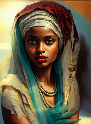 african woman,nigerien,afar tribe,tahoua,nigeria woman,comorian,Illustration,Realistic Fantasy,Realistic Fantasy 21