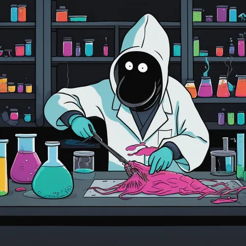 forensic science,laboratory,lab,chemical laboratory,contamination,fluorescent dye,microbiologist,neon ghosts,scientist,hazmat suit,researcher,fish-surgeon,chemist,ingestion of unauthorized substances,laboratory information,science channel episodes,pathologist,science channel,darknet,natural scientists,Illustration,Children,Children 06