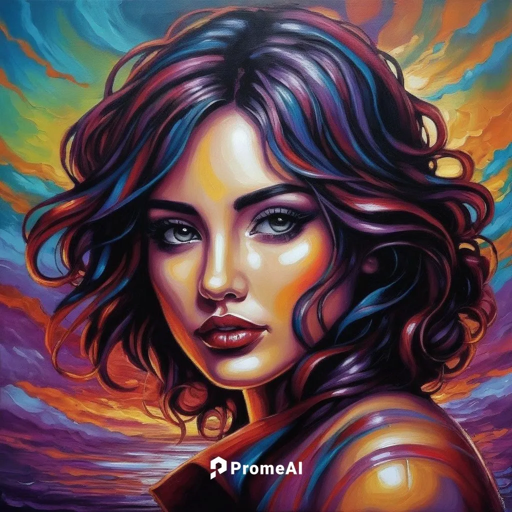 Painting Abstract nude Body Art Oil Painting,welin,adnate,art painting,oil painting on canvas,pintura,seni,young woman,colorful background,oil painting,fantasy art,boho art,bohemian art,girl portrait,