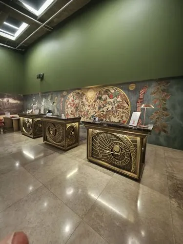 olive green wall paint,minoans,mithraeum,triclinium,palace of knossos,cosmetics counter,lobby,wardroom,bar counter,photosphere,meeting room,majevica,courtroom,sideboard,frescoes,conference room,server