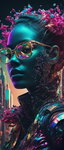 cyberpunk,cyber glasses,aura,futuristic,vapor,cyberspace,masquerade,matrix,echo,digiart,iridescent,nebula,cyber,neon body painting,color glasses,synthesis,fractalius,electro,computer art,3d fantasy,Photography,Artistic Photography,Artistic Photography 05