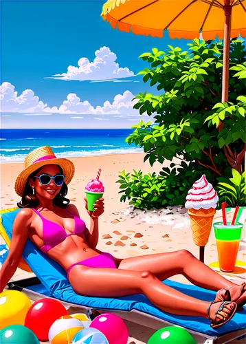 summer background,colada,beach background,summer icons,woman with ice-cream,candy island girl,retro background,beachcomber,margaritaville,holidaymaker,coladas,vacansoleil,haulover,bahama,umbrella beach,bahama mom,summer clip art,beachgoer,dream beach,retro woman,Illustration,Vector,Vector 19