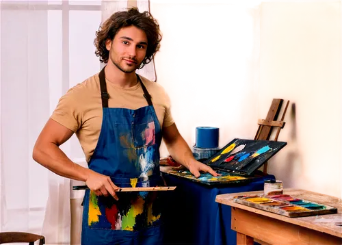 italian painter,painter,aprons,barilla,painting technique,art tools,paints,pintor,groban,mexican painter,meticulous painting,gotye,apron,blue painting,fauvism,househusband,photo painting,rubbermaid,fabric painting,gouaches,Illustration,Paper based,Paper Based 11