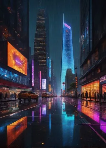 cybercity,cyberpunk,cityscape,guangzhou,metropolis,manhattanite,shanghai,1 wtc,shinjuku,city at night,cybertown,hypermodern,futuristic landscape,skyscrapers,cityzen,kinkade,cyberscene,dystopian,manhattan,coruscant,Art,Classical Oil Painting,Classical Oil Painting 14